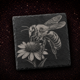 Honey & Chaos – Engraved Slate Coaster