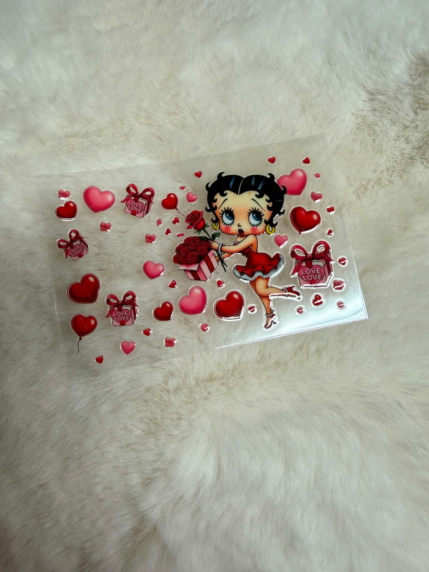 Vintage Sweetheart Glam UV DTF Decal 💋🌹💕