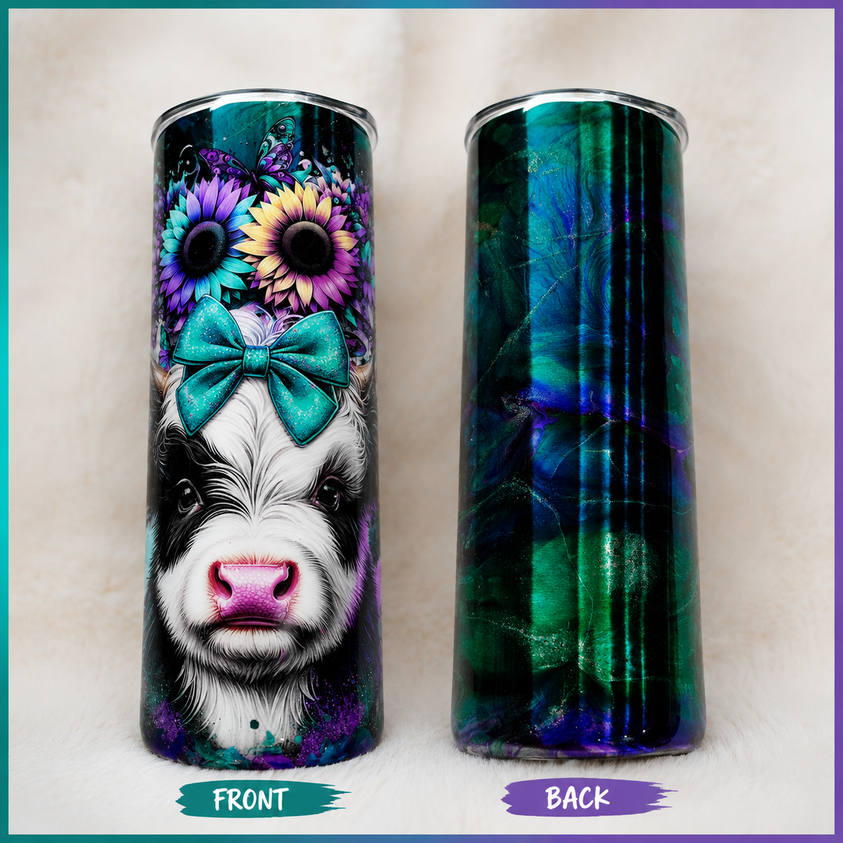 20oz Highland Cow Stainless Steel Tumbler