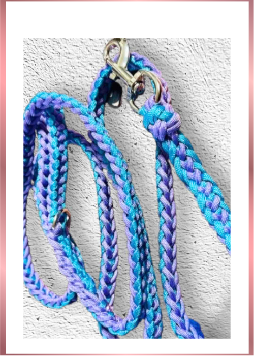 Handcrafted Braided Dog Lead – Custom Colours | 170cm Luxe Paracord