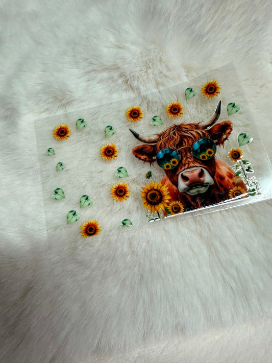 Sunny Highland Vibes Card Skin 🌻🐮🕶️✨