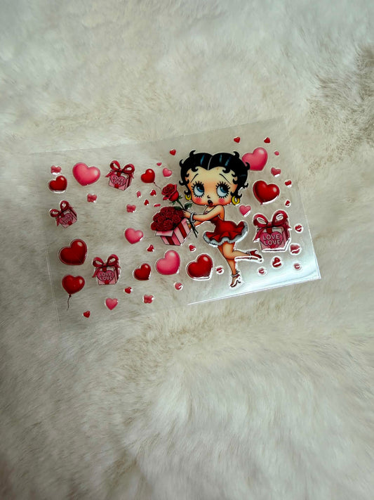 Vintage Sweetheart Glam UV DTF Decal 💋🌹💕